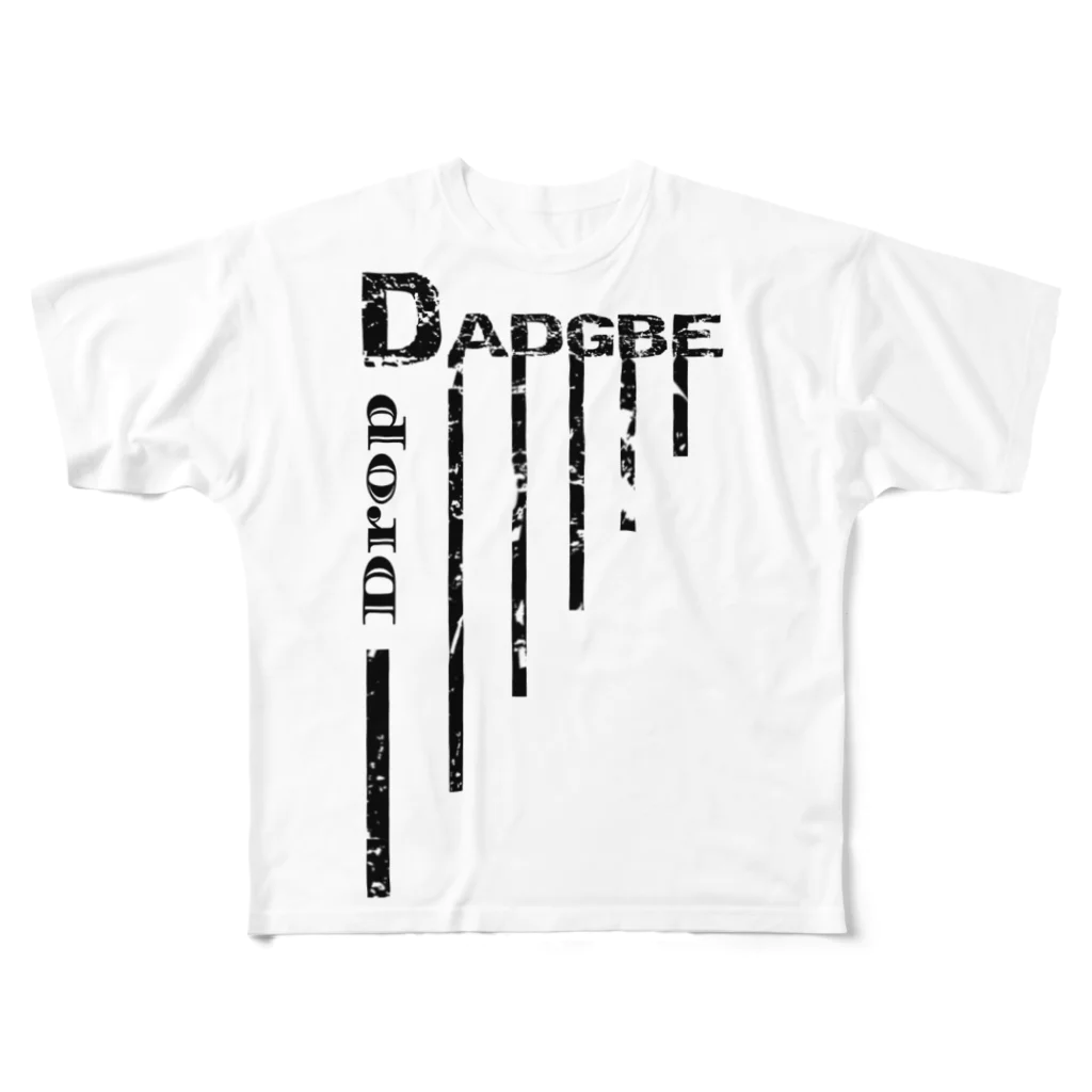 nanairo-factoryのドロップD（黒） フルグラフィックTシャツ