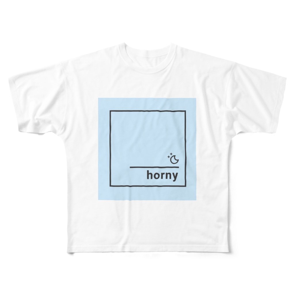 みだらの#horny All-Over Print T-Shirt