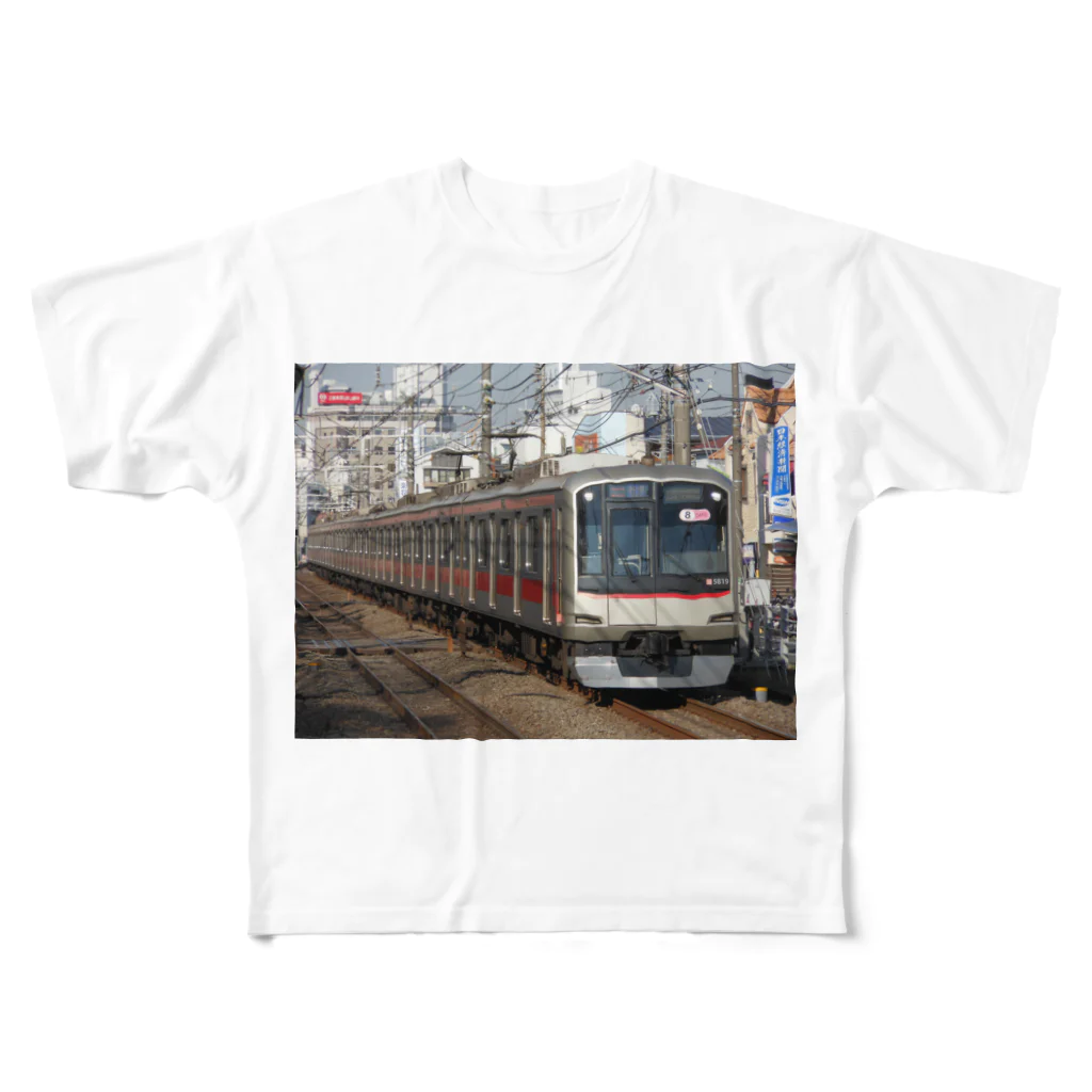 アクセルスタイルの東急東横線の電車 All-Over Print T-Shirt