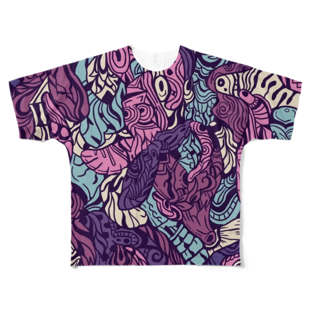 gimachiの柄 All-Over Print T-Shirt