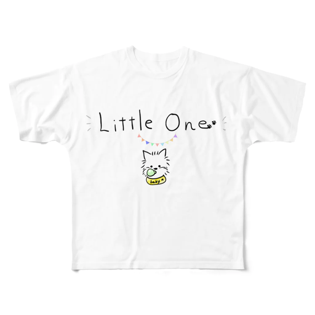 R&MのLittle One　ヨーキー フルグラフィックTシャツ