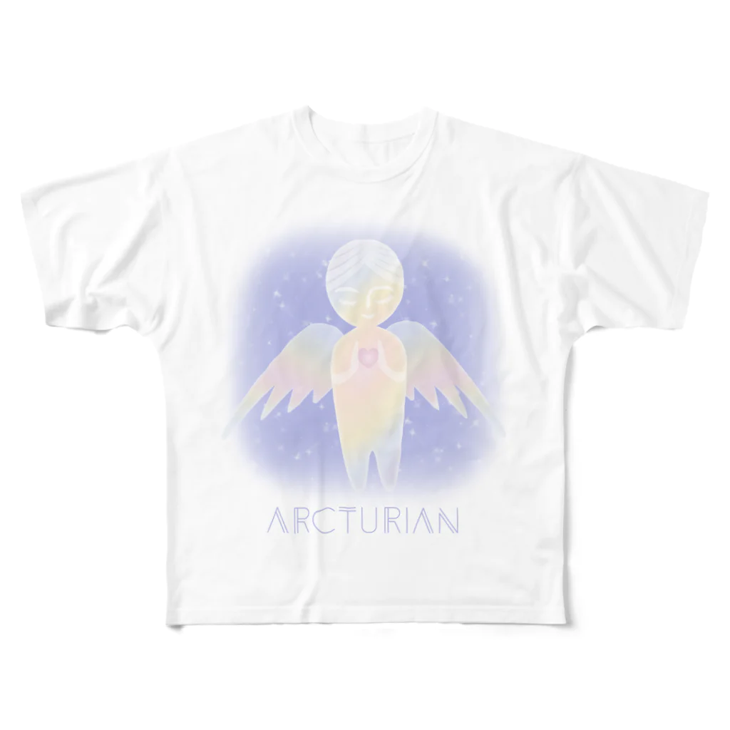 alpacca-creativeのArcturian（アルクトゥルス星人） All-Over Print T-Shirt