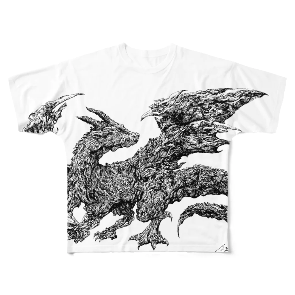 山口昇悟　Shogo Yamaguchiのドラゴン All-Over Print T-Shirt