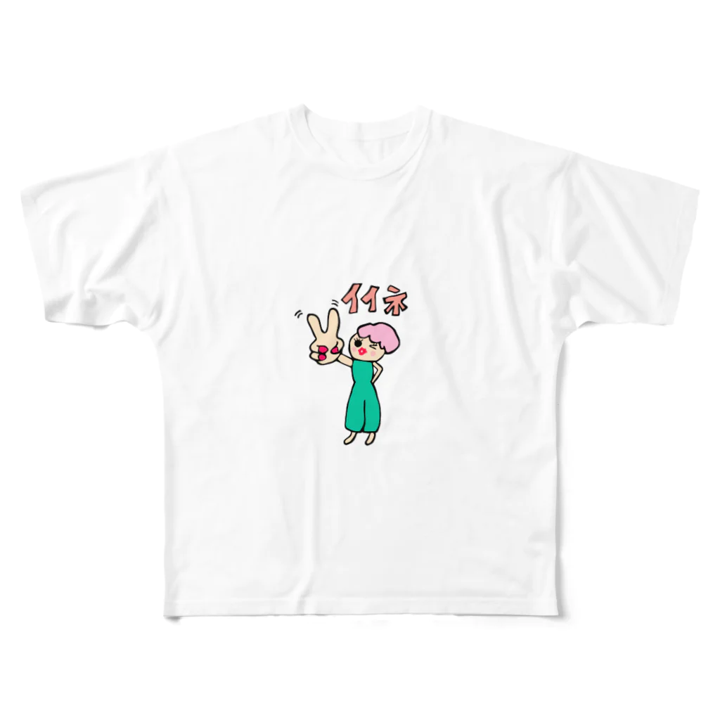 作り手ぷてぃまりのわたがし頭のモコモコMOMOCO All-Over Print T-Shirt