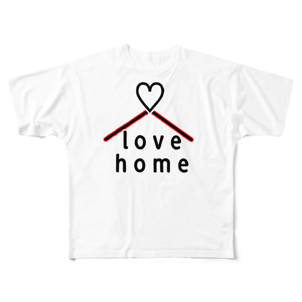 chaiのlovehome フルグラフィックTシャツ