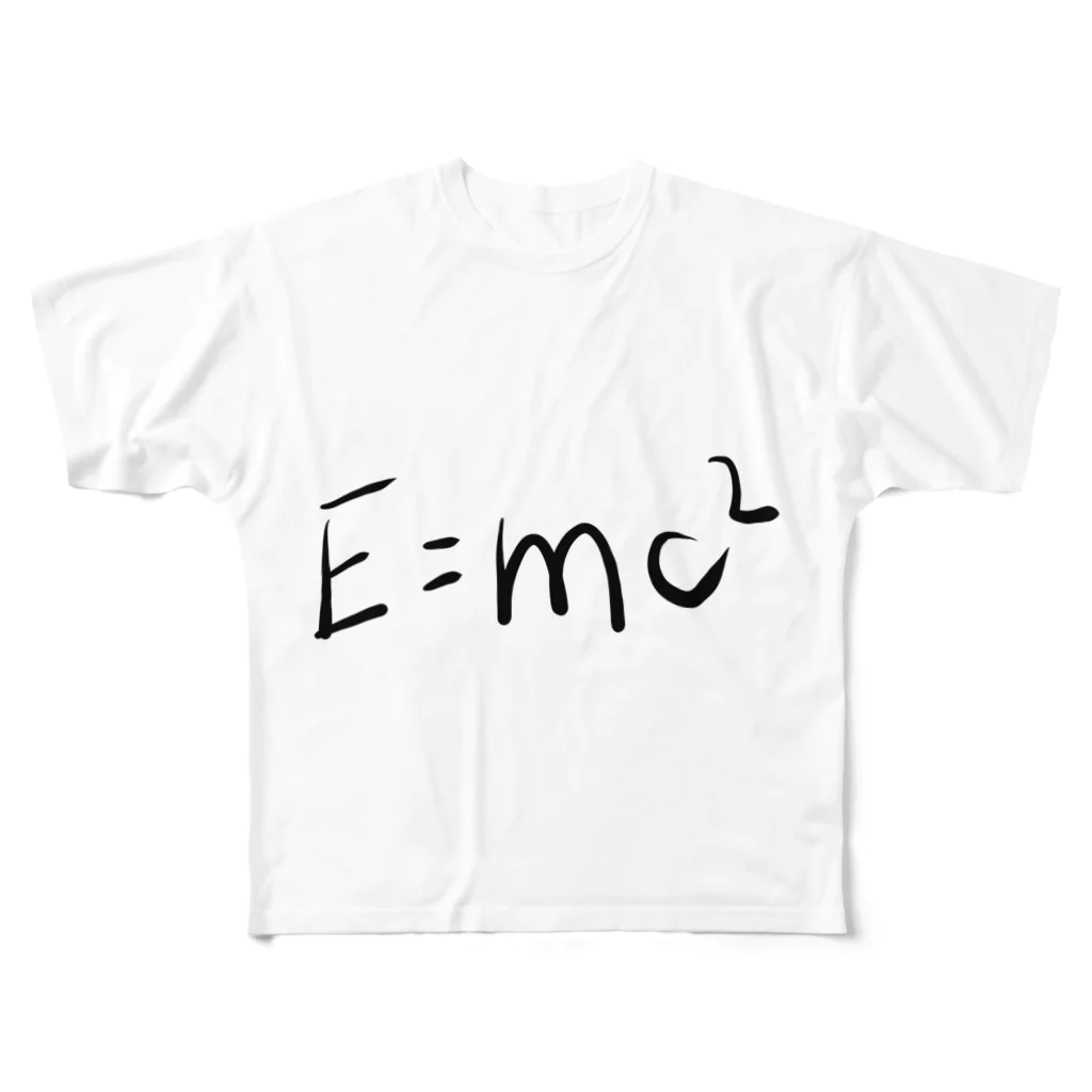 Orcaの物理法則　e=mc2 All-Over Print T-Shirt