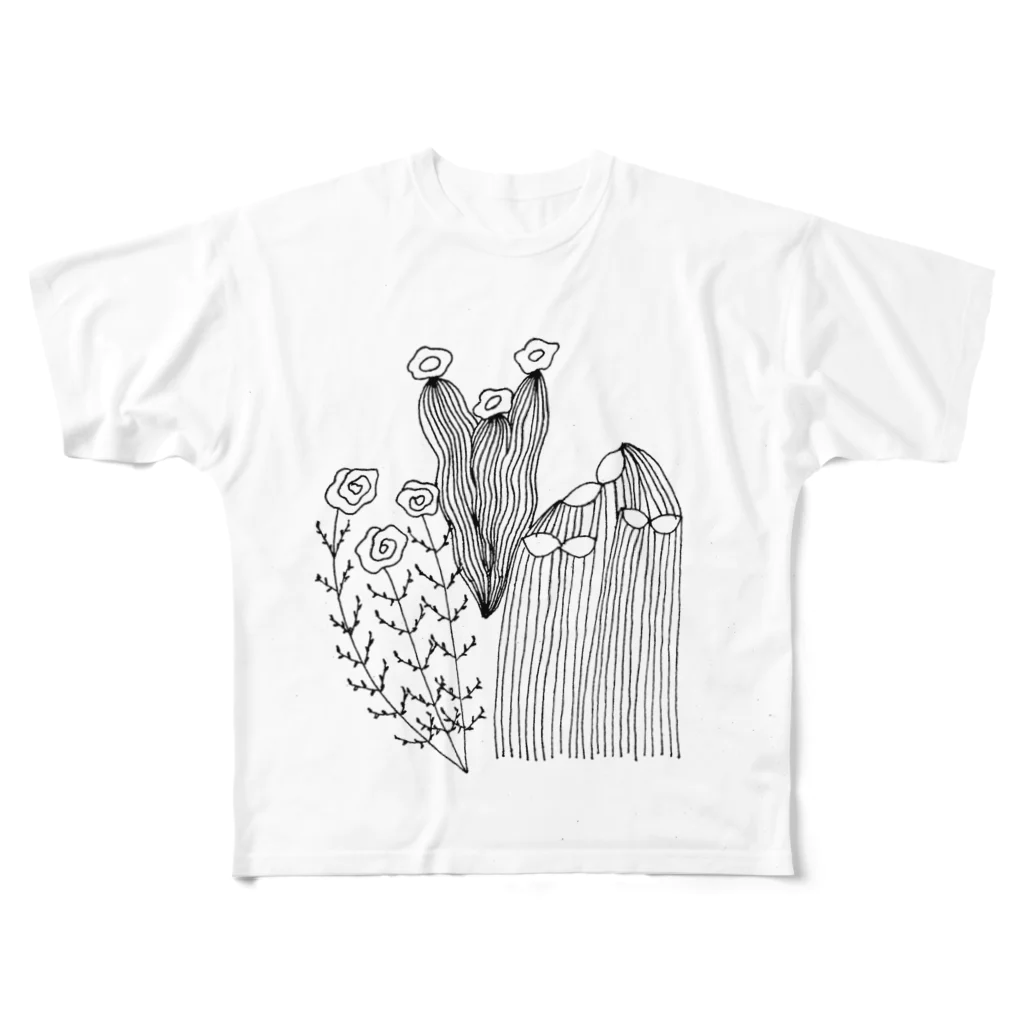 mamiko kakitsuboの植物 フルグラフィックTシャツ