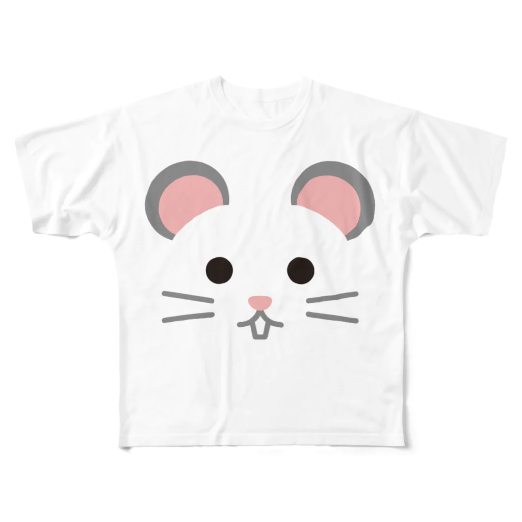 フォーヴァの干支アップ-子-animal up-アニマルアップ- All-Over Print T-Shirt