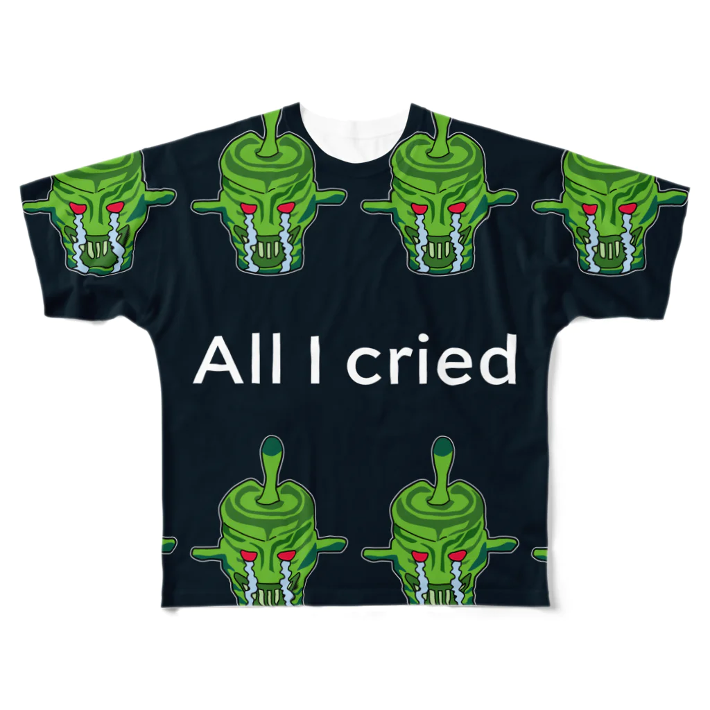 Y0HY0HのAll I cried フルグラフィックTシャツ