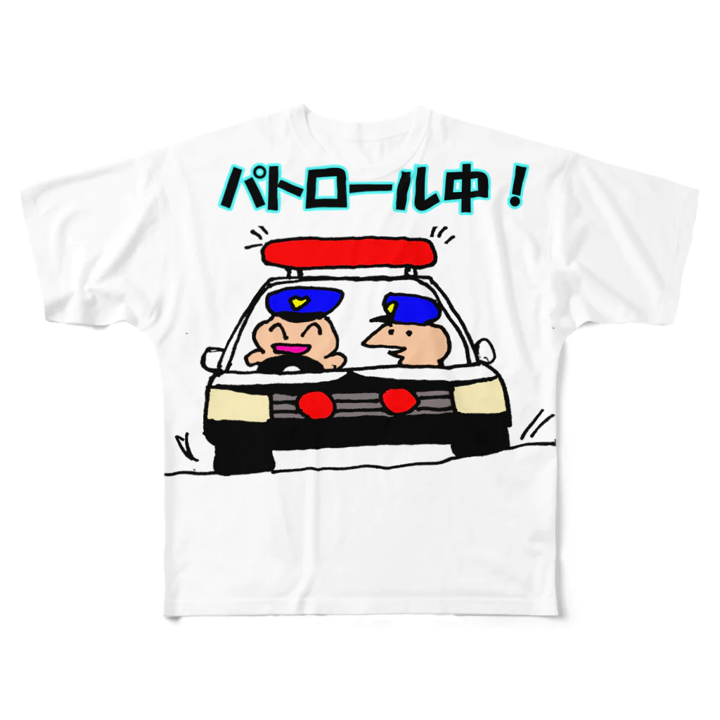 ema ショップのパトカー フルグラフィックTシャツ