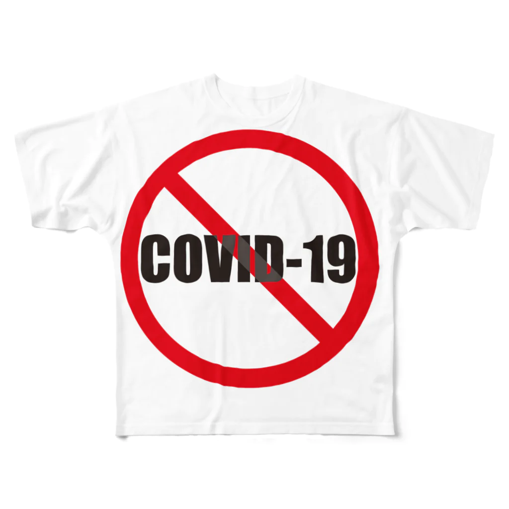 AURA_HYSTERICAのNO_COVID-19 フルグラフィックTシャツ