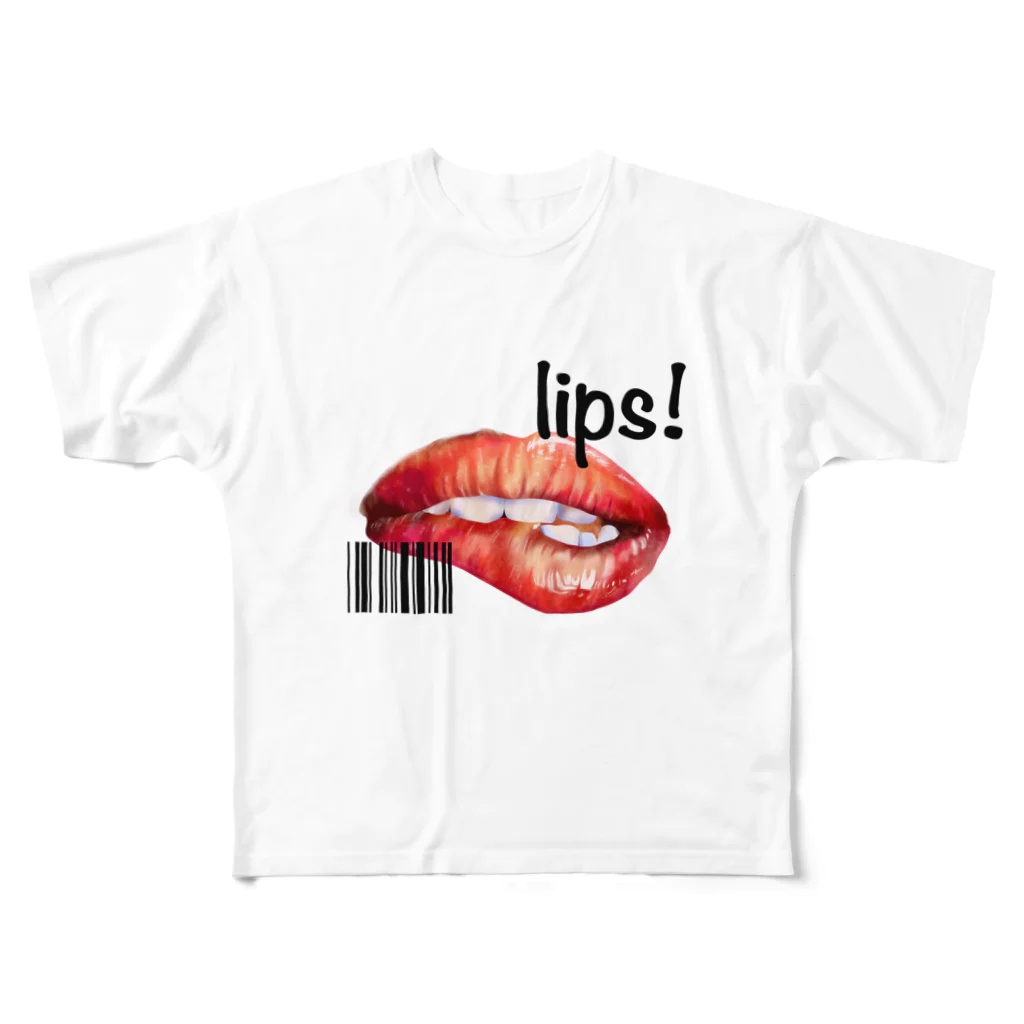 RABIHAIRのlips！ロゴグッズ All-Over Print T-Shirt