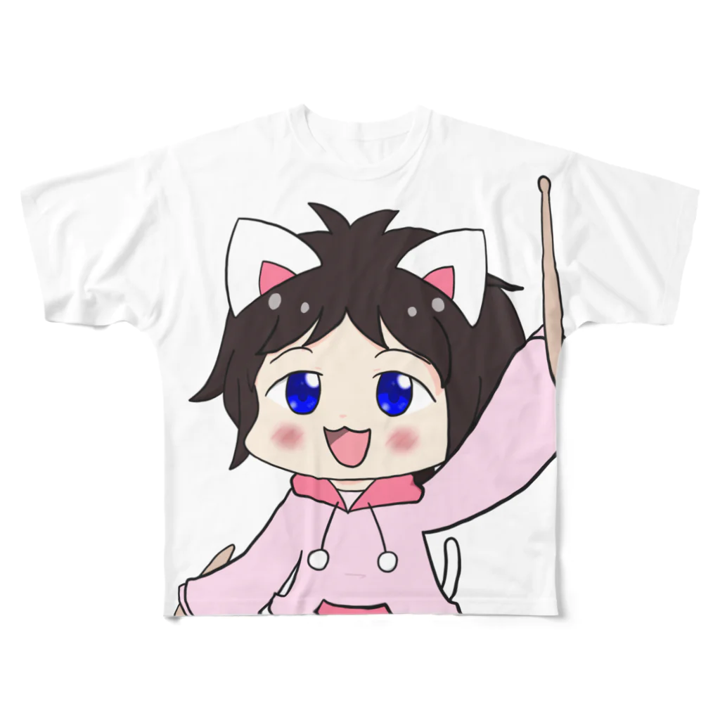 キララのかづにゃ フルグラフィックTシャツ