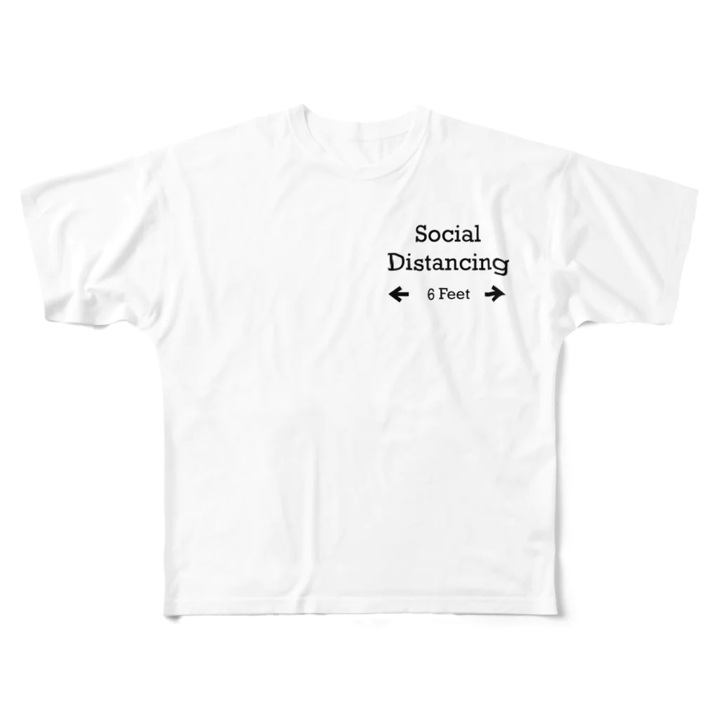 frankc8のSocial Distancing 6 Feet All-Over Print T-Shirt