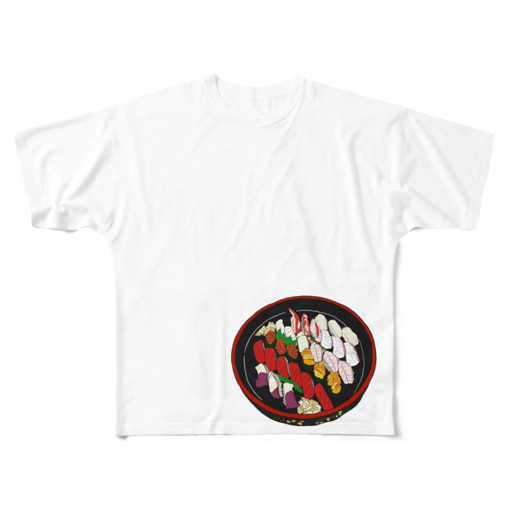 らぴの堂の大将の出前寿司 All-Over Print T-Shirt