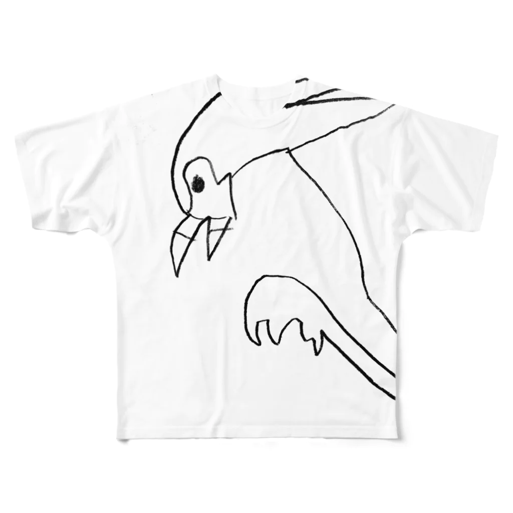 あでり🕊のヘビクイワシ フルグラフィックTシャツ