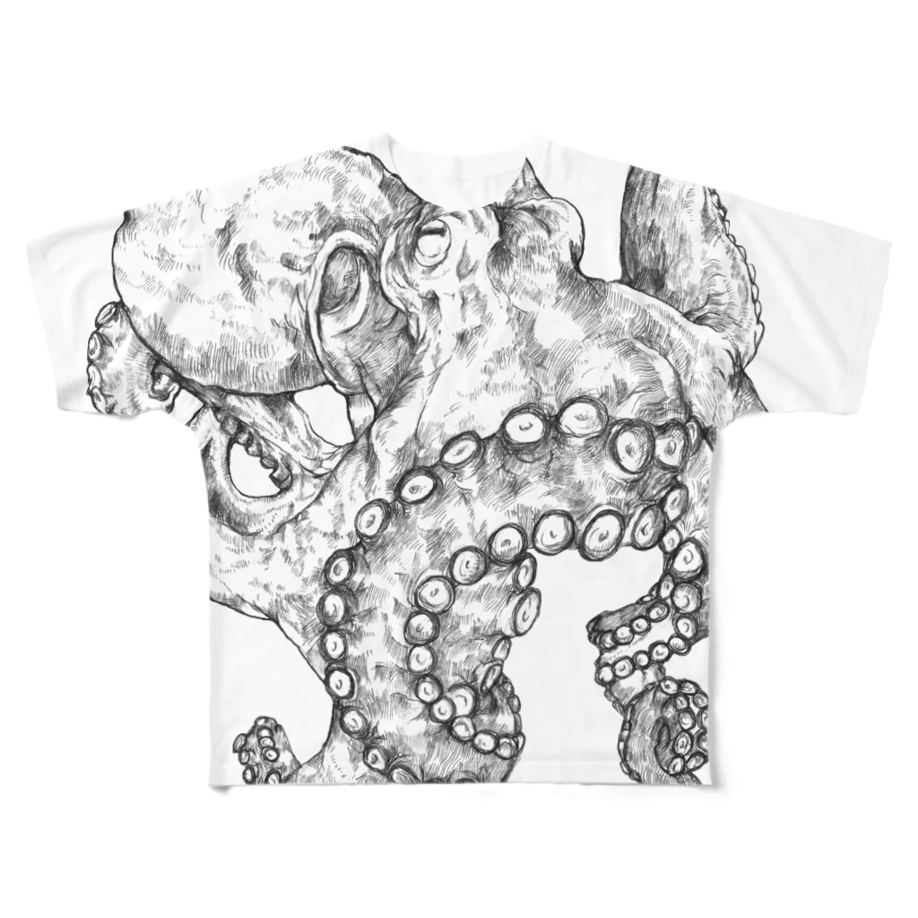 chiyokomeyaの octopusmono フルグラフィックTシャツ