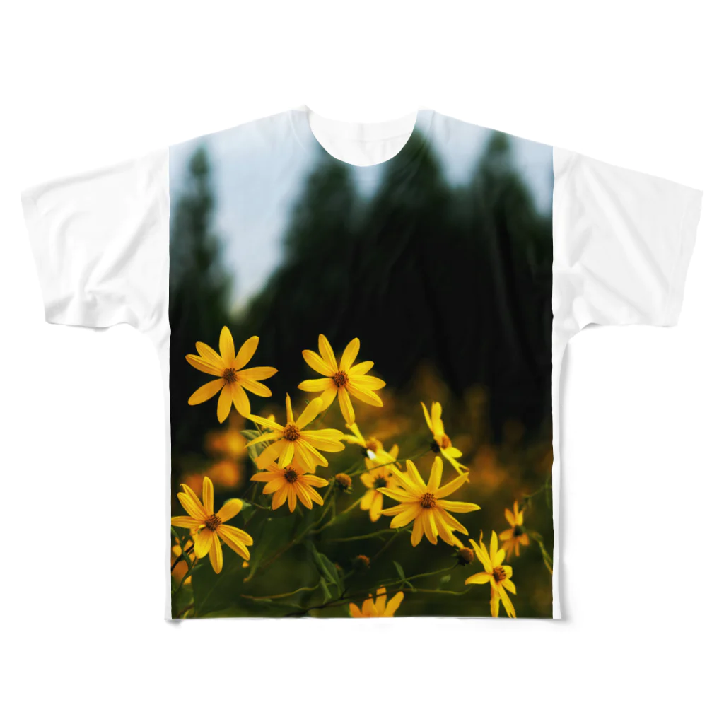 hiroki-naraの菊芋と樹木　DATA_P_139 tree All-Over Print T-Shirt