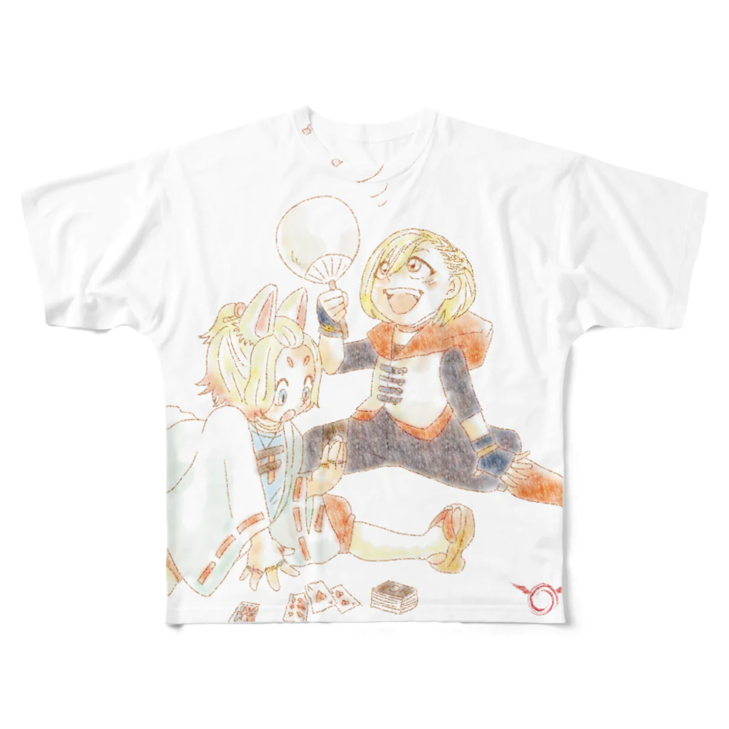 カンザスハリケーンのハイブリッド保育園　フルグラフィックＴシャツ All-Over Print T-Shirt