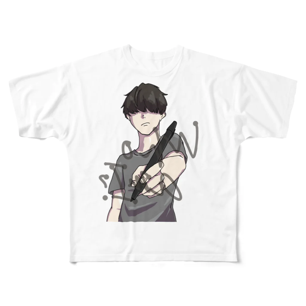 cal_calの自問自答 All-Over Print T-Shirt