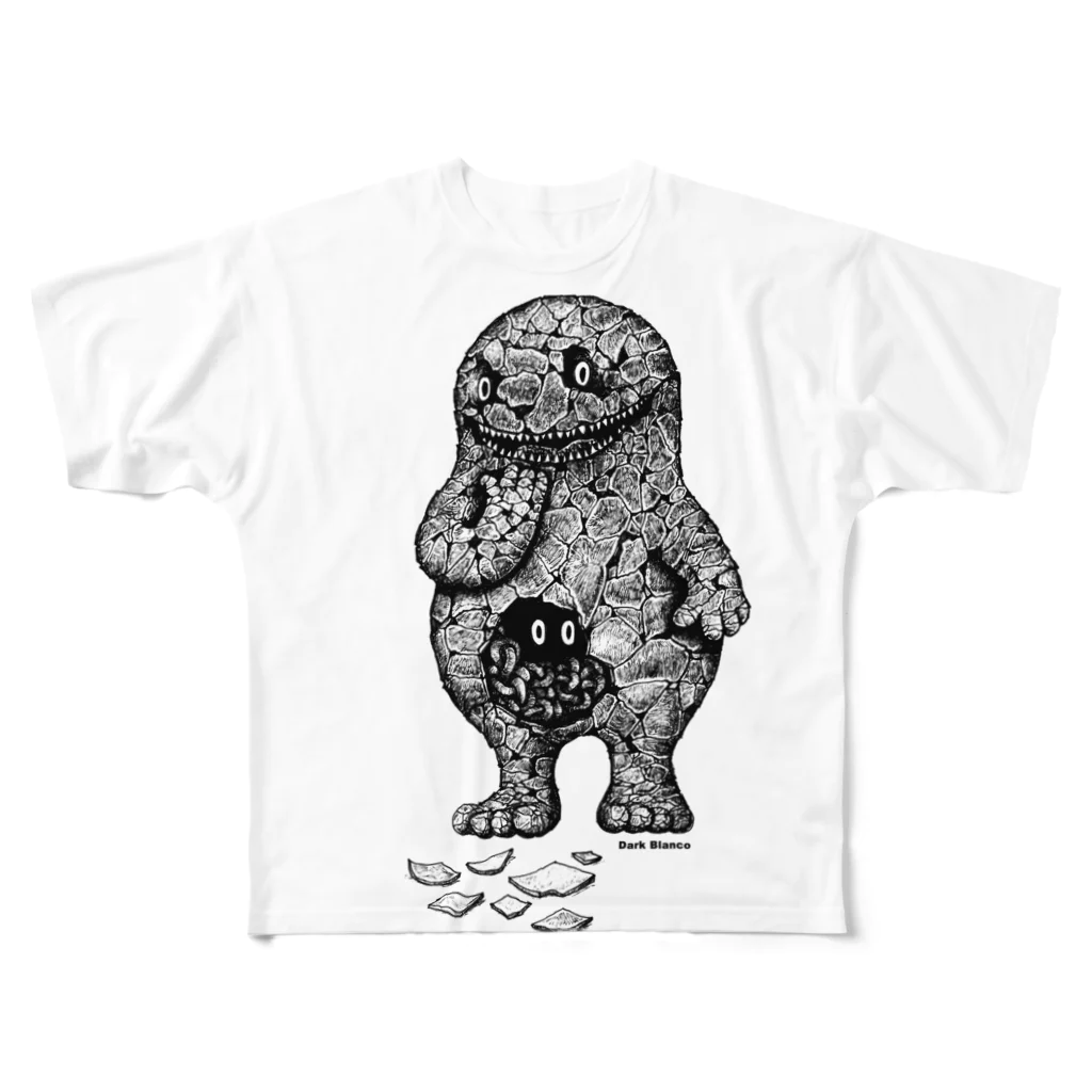  Dark blancoのDark blanco "Monster 13" フルグラフィックTシャツ