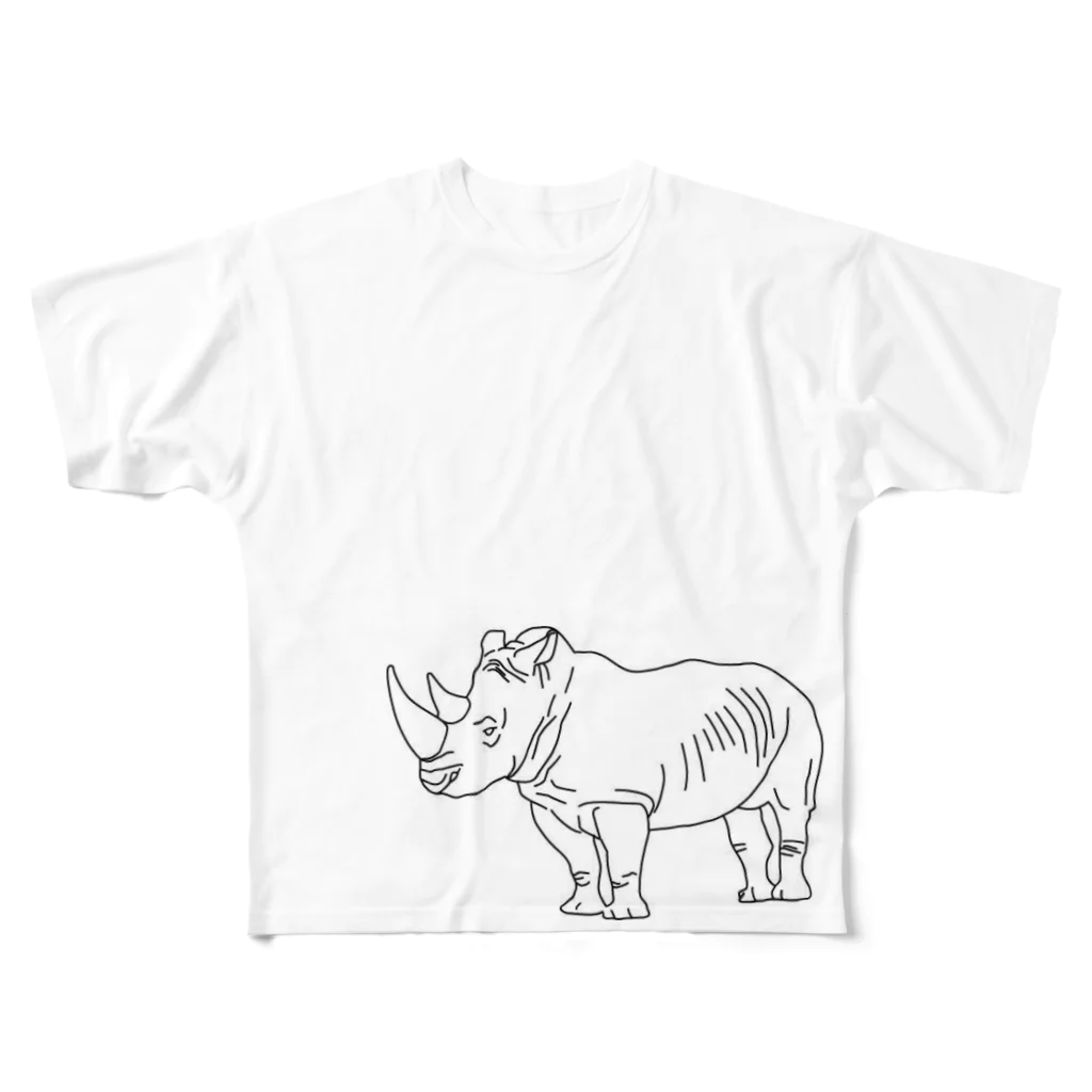 ogawのサイのTシャツ フルグラフィックTシャツ