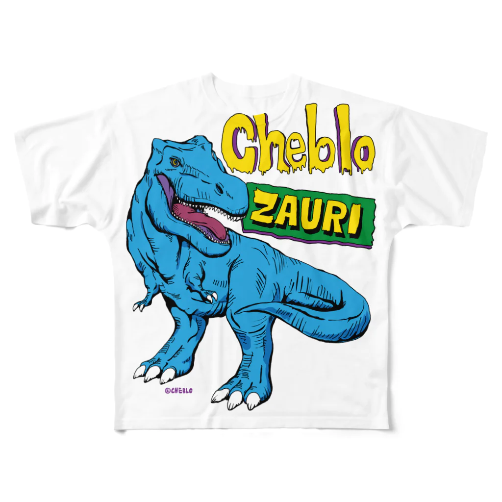 CHEBLOのZAURI △Sky Blue▼ フルグラフィックTシャツ