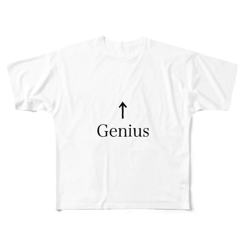 キャッのGenius フルグラフィックTシャツ