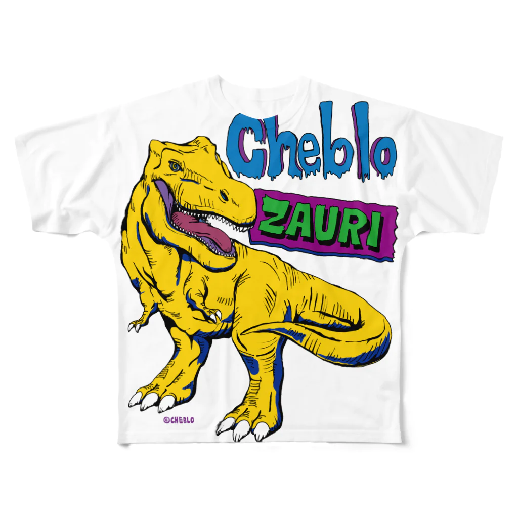 CHEBLOのZAURI △Yellow▼ フルグラフィックTシャツ