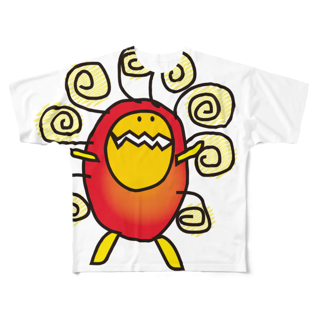 風の色えんぴつのぐるぐるSUN２ All-Over Print T-Shirt
