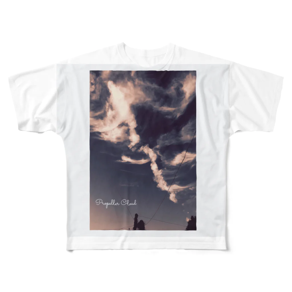 fechi47clubのプロペラ雲 All-Over Print T-Shirt