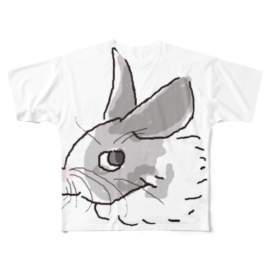 月兎亭のｽﾝｯうさぎ フルグラフィックTシャツ