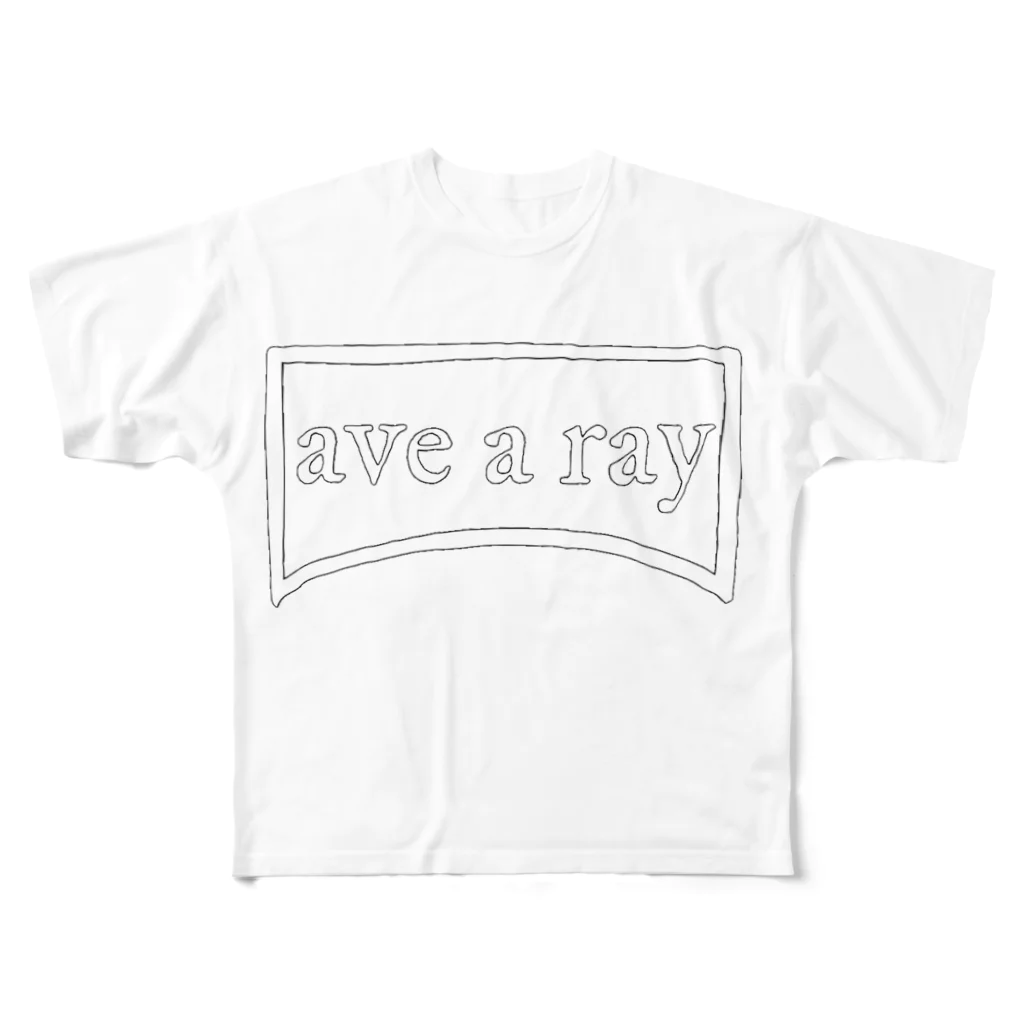 ave a rayのave a ray フルグラフィックTシャツ