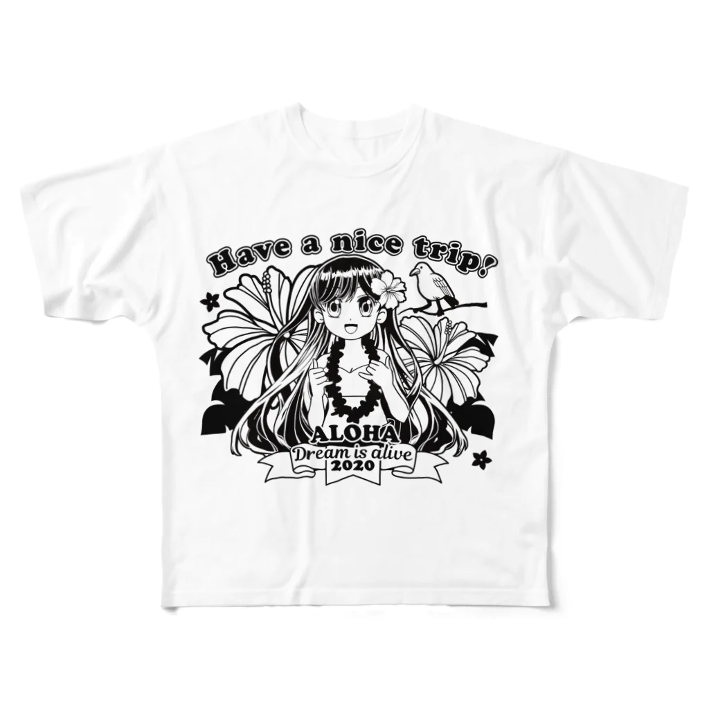 Dream is alive online shopのALOHA フルグラフィックTシャツ