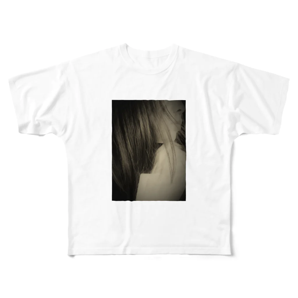 coronblanの物憂げなカノジョ2 フルグラフィックTシャツ