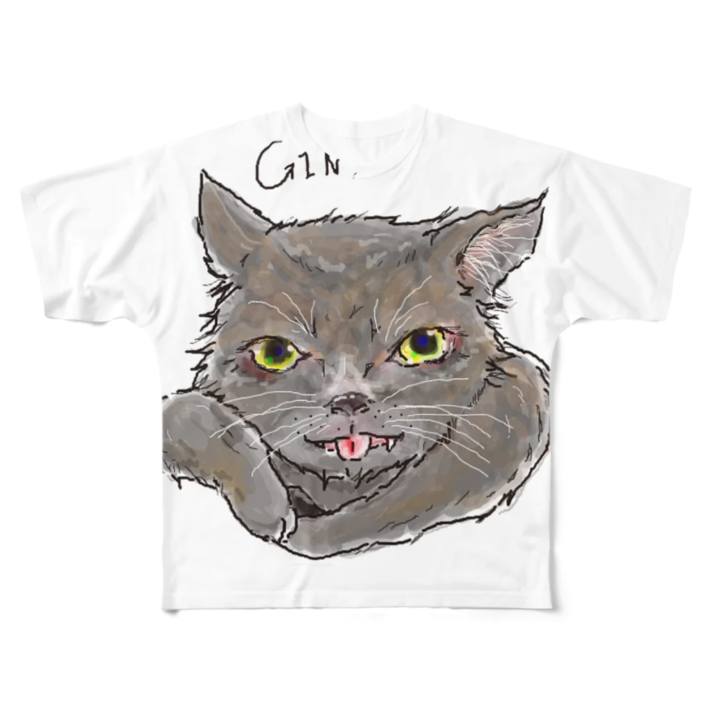 月兎亭のGIN フルグラフィックTシャツ