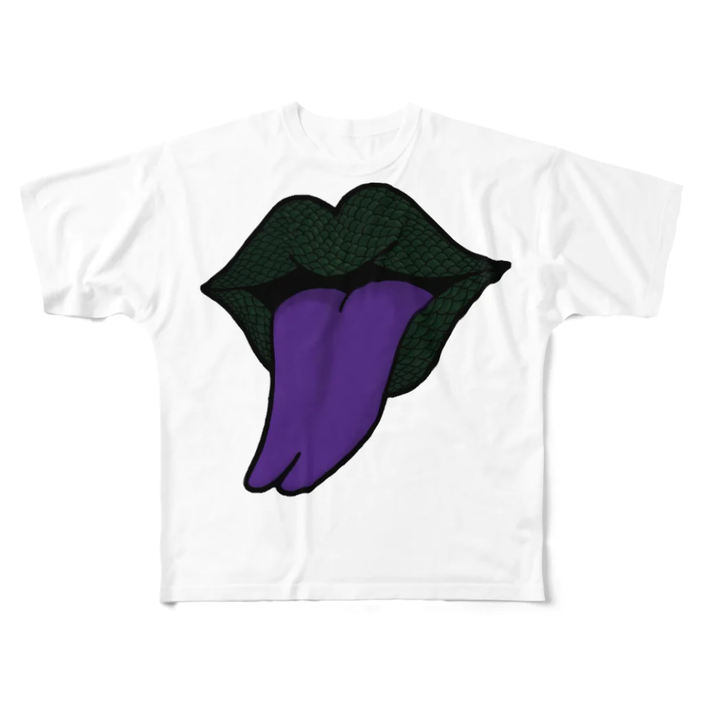 미레이の蛇唇 All-Over Print T-Shirt