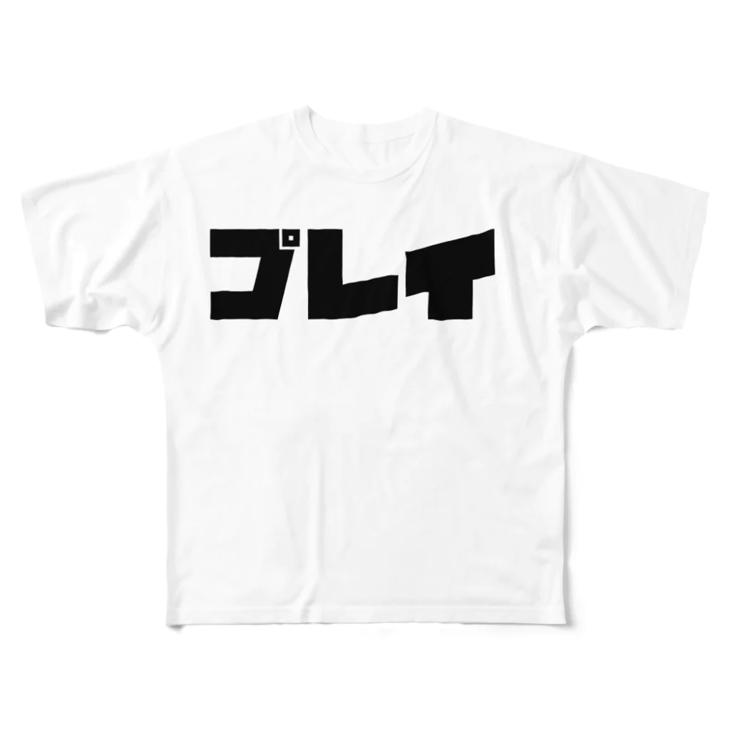 PLAY clothingのPLAY カタカナ フルグラフィックTシャツ