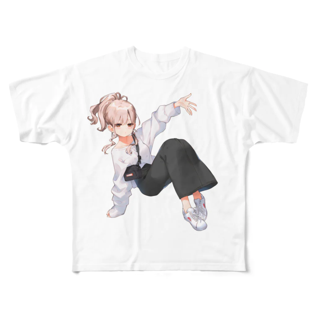 上海飯店 -shanghai hanten-のゆるギャルJK！綾瀬ひなた_私服 All-Over Print T-Shirt