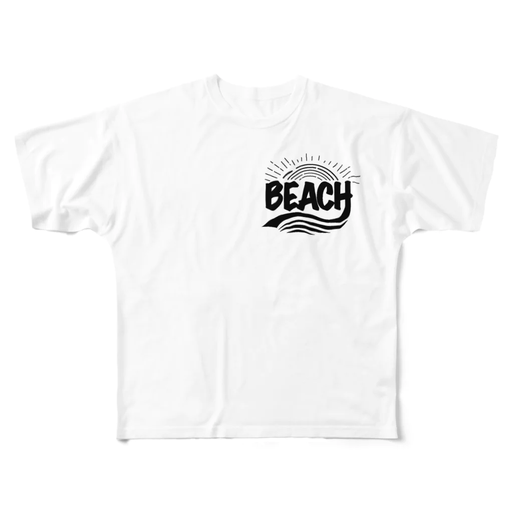 YUM the beachのThe beach フルグラフィックTシャツ