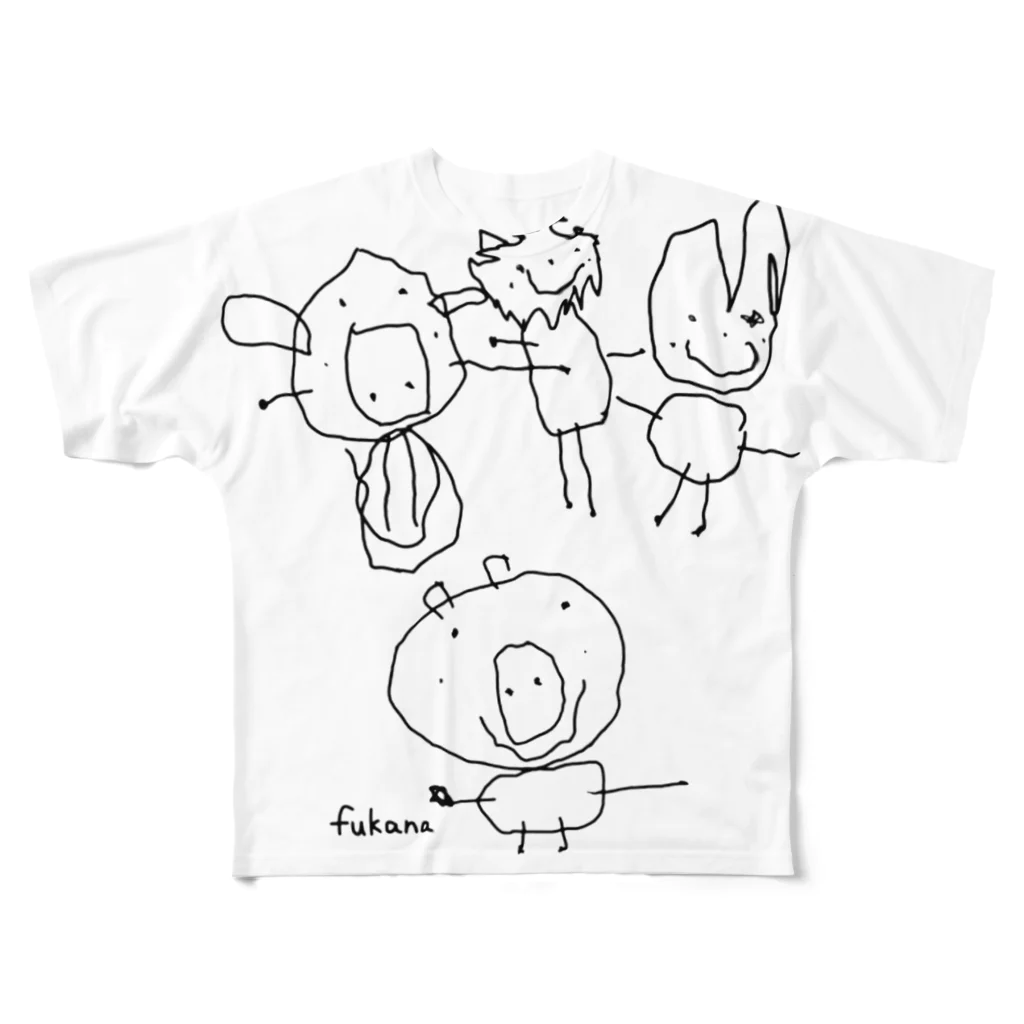 うなわるどのお友達 All-Over Print T-Shirt