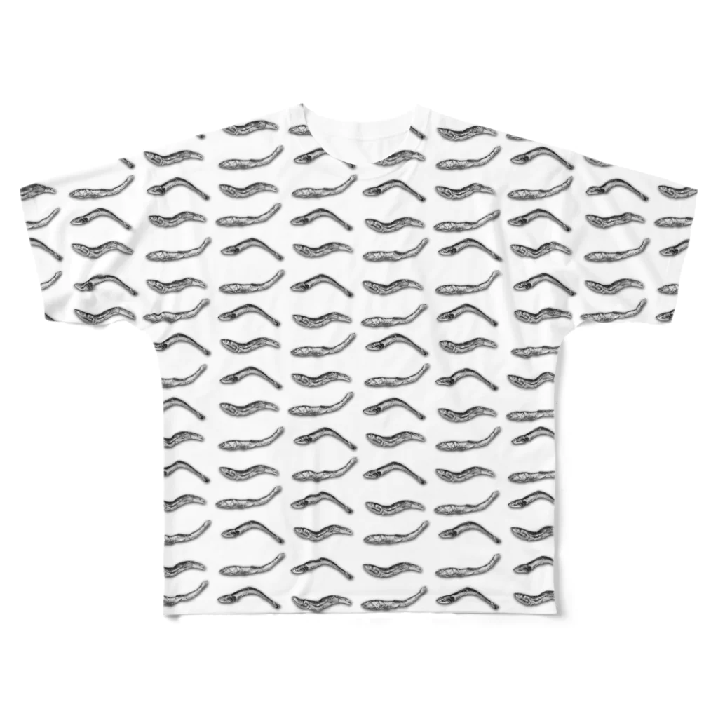 すっけんの煮干し（整列） All-Over Print T-Shirt