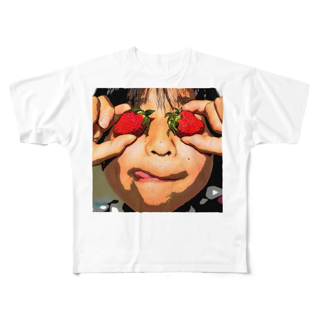 ichigo_cheesecakeのイチゴちゃんTシャツ All-Over Print T-Shirt