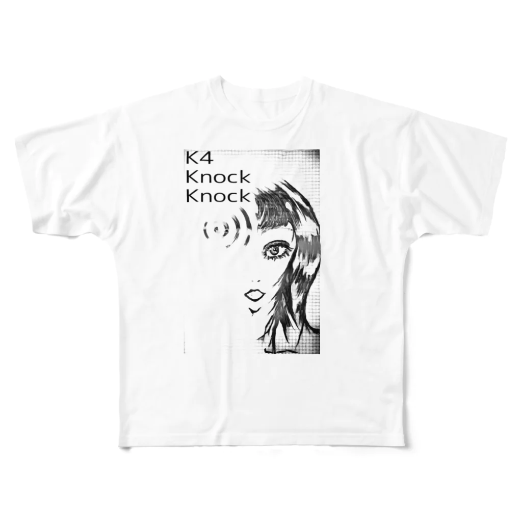 帽子屋のK4knockknock フルグラフィックTシャツ