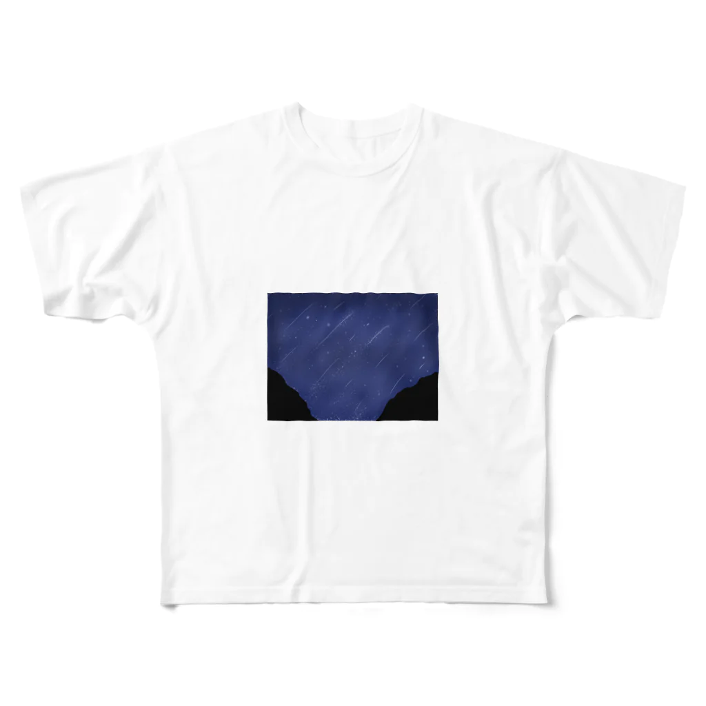 旅する小説のあの日の夜空の名前 All-Over Print T-Shirt