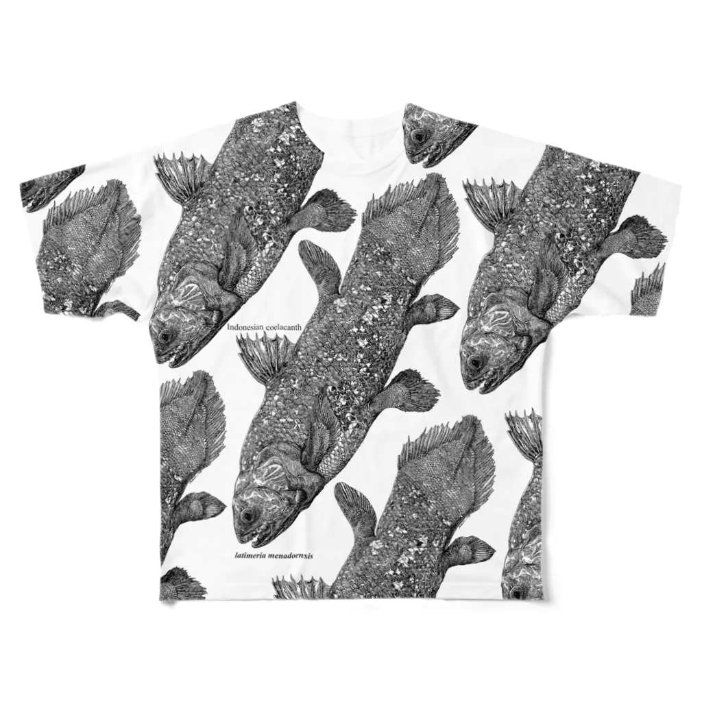 小田隆のインドネシアシーラカンス All-Over Print T-Shirt