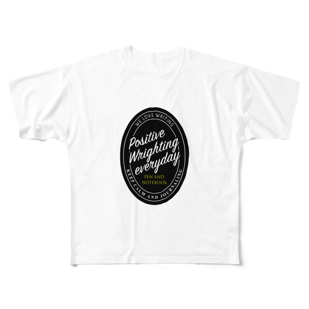 datemarknoteのPOSITIVE WRITING フルグラフィックTシャツ