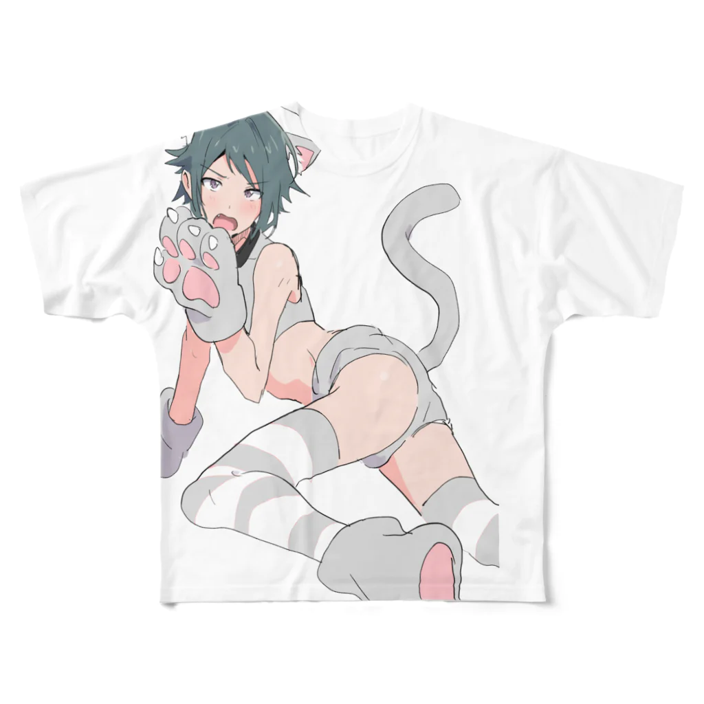 Y倉庫の猫耳♂くん フルグラフィックTシャツ