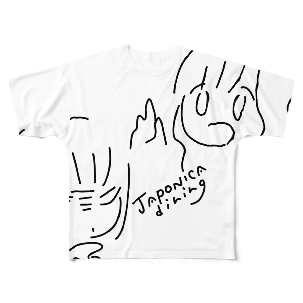 ジャポニカ食堂@ゲーム実況のいつかの落書きT フルグラフィックTシャツ