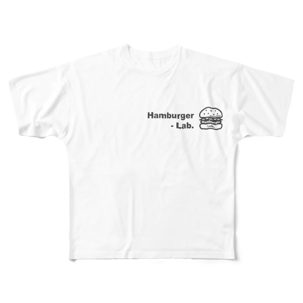 メガネ@バーガーけんきゅういんのHambuger Lab. 2 All-Over Print T-Shirt
